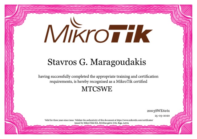 MTCSWE - MikroTik Certified Switching Engineer