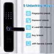 BMC Smart WiFi Κλειδαριά με κωδικό, αποτύπωμα, μπρελόκ και εφαρμογή ιδανικό για Airbnb - BS92L