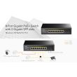 CUDY Switch GS1008PS2 8-Port Gigabit PoE+ Switch with 2 Gigabit SFP slots