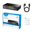 CUDY Switch GS1010P 8-Port Gigabit PoE+ with 2 Gigabit Uplink Ports