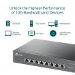 TP-LINK Switch TL-SX1008, 8x10GE Rackmount Metal 13&apos;&apos;