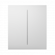AJAX SYSTEMS - CENTER BUTTON (2-GANG) WHITE