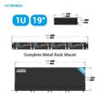 UCTRONICS Pi 5 Rack Pro, 1U Rack Mount with 4 × M.2 NVMe SSD Base, PCIe to NVMe, Safe Shutdown, 0.96 Color LCD Raspberry Pi 5 NVMe Rack