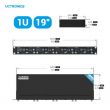Pi Rack Pro for Raspberry Pi 4B, 19 1U Rack Mount, Support for 4 2.5SSDs, Secure Shutdown, 0.96 Color Display for Raspberry Pi