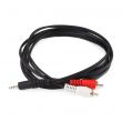 POWERTECH καλώδιο 3.5mm σε 2x RCA CAB-R007, 1.5m, μαύρο