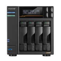 ASUSTOR NAS LOCKERSTOR 4 Gen3 AS6804T 4-BAY 3,5&apos;&apos;/4x M.2 NVMe slots/AMD Ryzen Quad-Core/16GB DDR5/2x 10 GbE, 2x5GbE Port