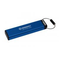 KINGSTON USB Stick IronKey Keypad 200 encrypted IKKP200/128GB, USB 3.2 Type A,Blue