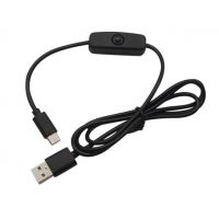 Universal USB Type C 5V 3A Charging Cable for Raspberry Pi 4 Power Cable with ON/OFF Switch