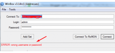 Τι πρέπει να κάνετε όταν ο δρομολογητής Mikrotik εμφανίζει λάθος όνομα χρήστη ή κωδικό πρόσβασης