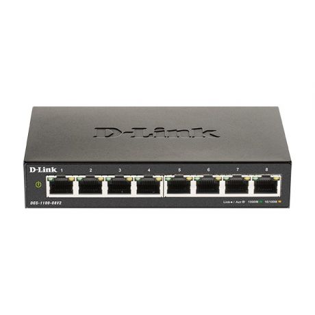 D-LINK SWITCH DGS-1100-08V2, 8 PORT GIGABIT SMART