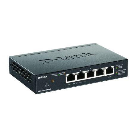 D-LINK DGS-1100-05PDV2 SMART 5 PORT , 2 x POE PORTS