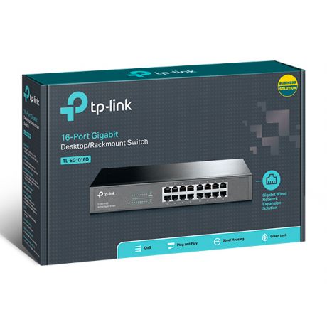 TP-LINK Switch TL-SG1016D, 16 port, 10/100/1000 Mbps