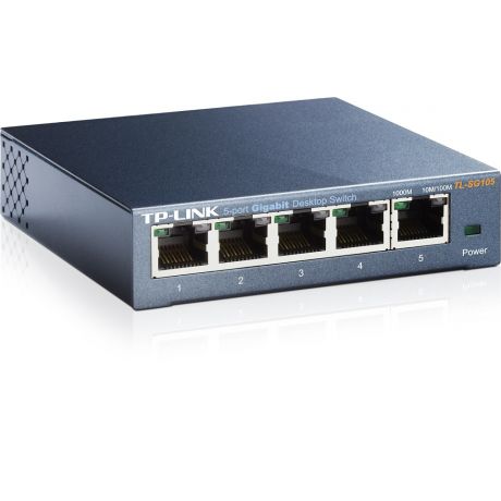 TP-LINK Switch TL-SG105, 5 port, 10/100/1000 Mbps, Steel Case