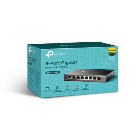 TP-LINK SWITCH TL-SG108E, 8 PORT, 10/100/1000 MBPS