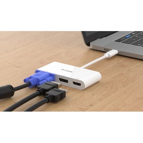 D-LINK DUB-V310 3-IN-1 USB-C to HDMI/VGA/DISP PORT