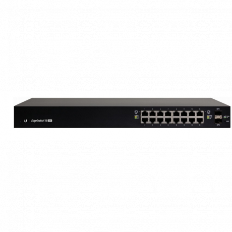 Ubiquiti EdgeSwitch, ES-16-150W, 16xGigabit, 2xSFP, POE+ IEEE 802.3at/af and 24V Passive PoE, 150W