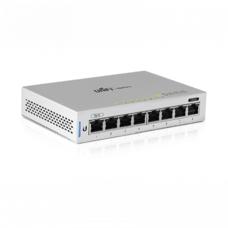 Ubiquiti UniFi Switch US-8, 8xGigabit, 1xPoE Passthrough Port