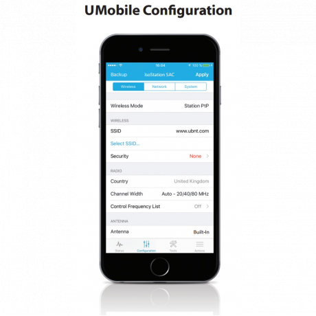 Ubiquiti IsoStation 5AC IS-5AC, 14dBi, 720MHz, 64MB, 24dBm, 1xGigabit, 450+Mbps