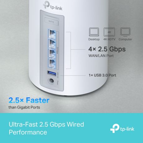 TP-LINK Deco BE65 BE9300 Whole Home Mesh WiFi 7 System 2 Pack