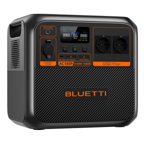 BLUETTI Premium AC180P Solar Portable Power Station Expandable, 1800W AC Outlet 1440Wh