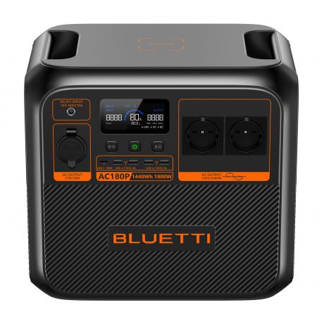 BLUETTI Premium AC180P Solar Portable Power Station Expandable, 1800W AC Outlet 1440Wh