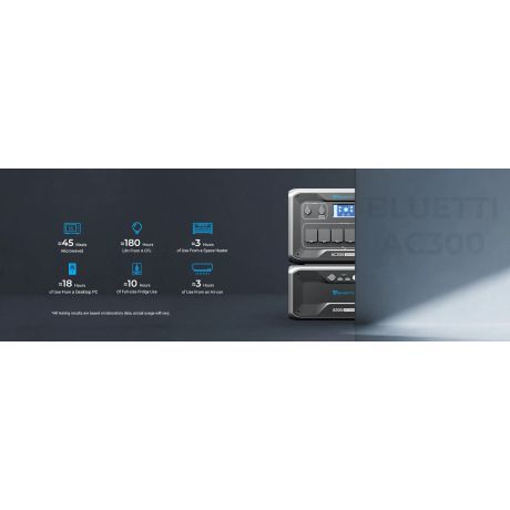 BLUETTI Power Station AC300 Expandable, 3000W AC Outlet, No Battery