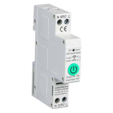 BMAC WiFi Ασφαλειοδιακόπτης 1P 25A με Ένδειξη Κατανάλωσης Ρεύματος και θερμοκρασίας- SW25P1v2