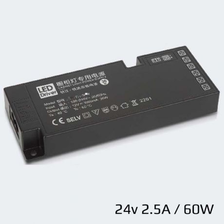 BMC CABINET DRIVER  24V 2.5A  60W 6εισ. φώτα 1x3pin - BMDR2460