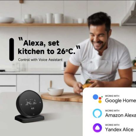 BMC WiFi Θερμοστάτης χώρου με αποσπώμενη βαση RF  και χειρισμό από smartphone - B7X1B