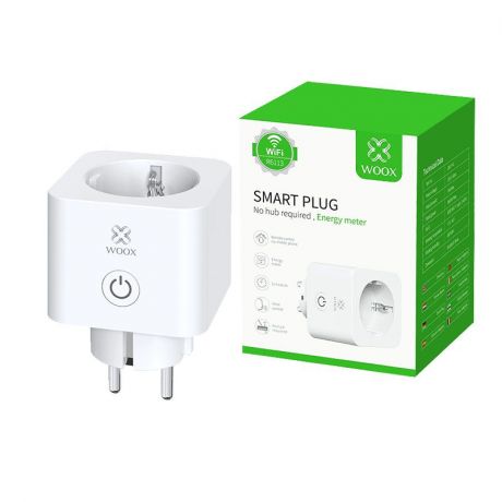 WOOX Smart Wi-Fi Πρίζα με Ένδειξη Κατανάλωσης Ρεύματος- R6113