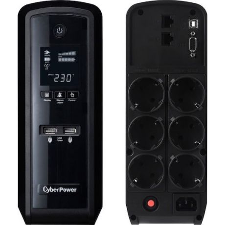CYBERPOWER UPS Intelligent  CP1350EPFCLCD Line Interactive APFC LCD 1350VA