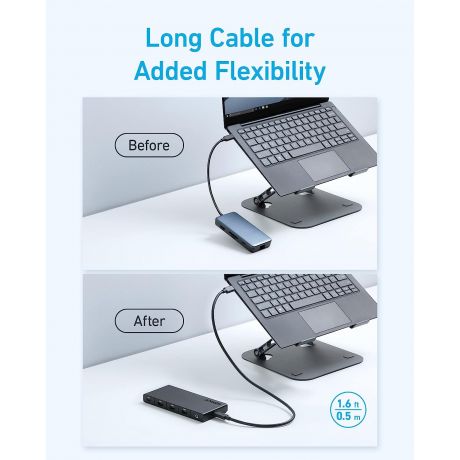 ANKER Hub 364 USB-C 10-in-1, 2 x 4K HDMI, ETH Port