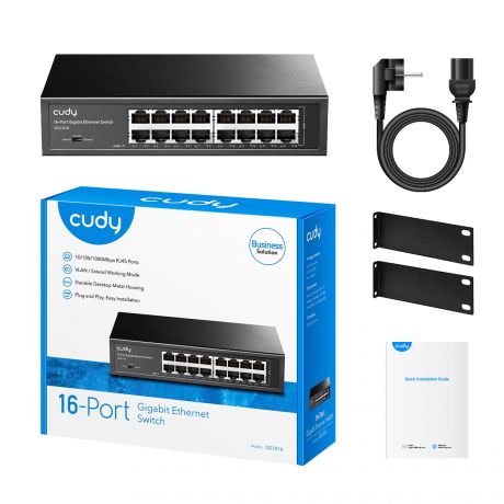 CUDY Switch GS1016 16-Port Gigabit Unmanaged