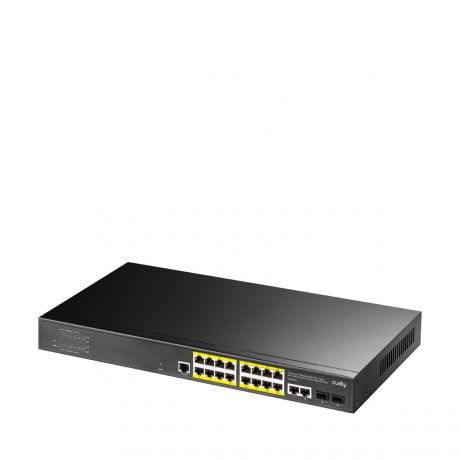 CUDY Switch  GS2018PS2 16-GbE PoE L2 Managed with 2-GbE and 2-SFP