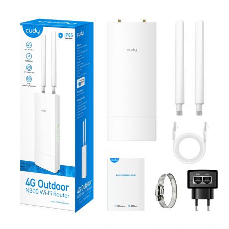 CUDY 4G Router LT400 Indoor/Outdoor 4G N300 Wi-Fi