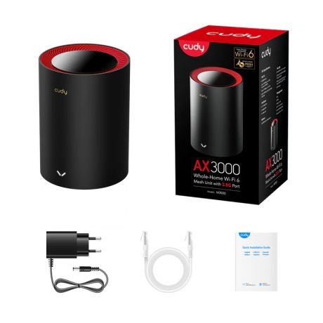 CUDY Wi-Fi 6 Mesh System M3000 AX3000 2.5G 1-Pack
