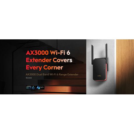 CUDY Range Extender RE3000 Wi-Fi 6 AX3000 Mesh