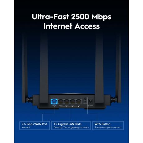 CUDY Router WR3600H BE3600 2.5G Wi-Fi 7