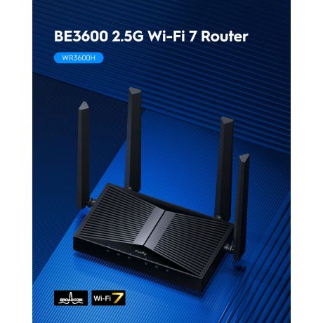 CUDY Router WR3600H BE3600 2.5G Wi-Fi 7