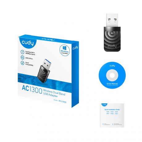 CUDY Wi-Fi USB Adapter WU1300S AC1300