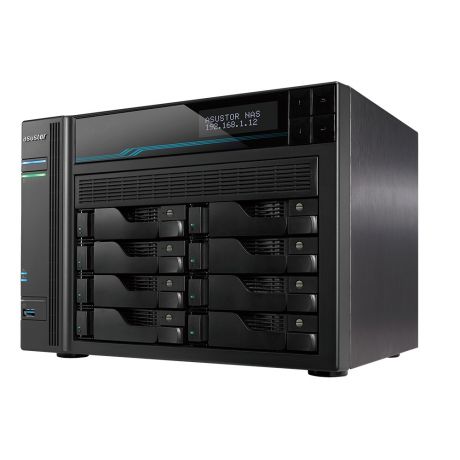 ASUSTOR NAS LOCKERSTOR 8 AS6508T  8-BAY 3,5&apos;&apos;/2x M.2 NVMe slots/Intel ATOM Quad-Core/8GB DDR4/2x10GbE/2x2.5GbE Port