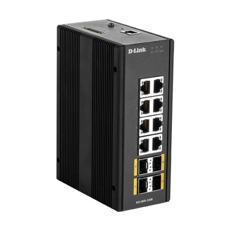 D-LINK DIS-300G-12SW INDUSTRIAL SWITCH 8X100/1000, 4xSFP