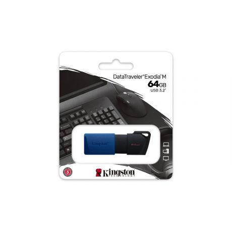 KINGSTON USB Stick DataTraveler Exodia M DTXM/64GB, USB 3.2, Blue