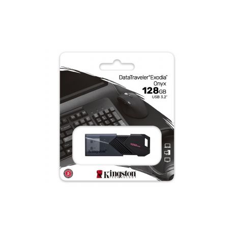 KINGSTON USB Stick DataTraveler Exodia Onyx  DTXON/128GB, USB 3.2, Black