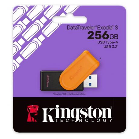 KINGSTON USB Stick DataTraveler Exodia S  DTXS/256GB , USB 3.2, Black and Orange