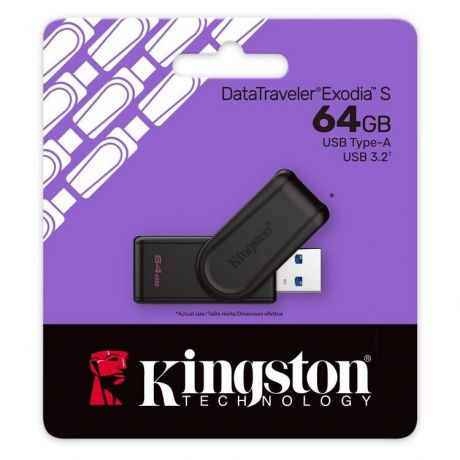 KINGSTON USB Stick DataTraveler Exodia S  DTXS/64GB , USB 3.2, Black