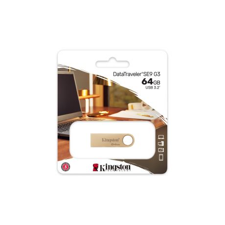 KINGSTON USB Stick Data Traveler DTSE9G3/64GB, USB 3.2, Gold
