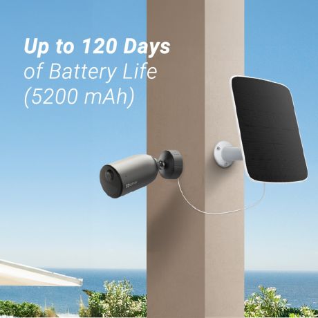 EZVIZ Wi-Fi Battery Camera EB3 with Solar panel Kit 2K Outdoor
