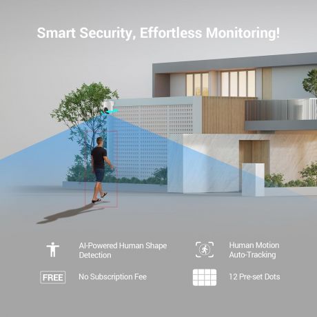 EZVIZ Wi-Fi Camera H8C 2K 3MP Pan Tilt Outdoor