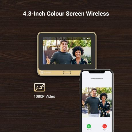 EZVIZ Wi-Fi Camera Pepphole DP2C Gold